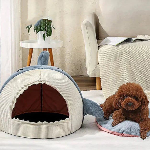 Luxury Plush Shark Pet Bed