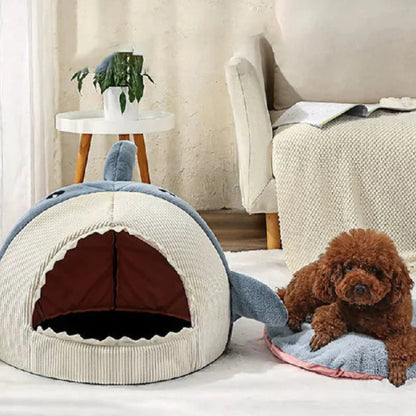 Luxury Plush Shark Pet Bed